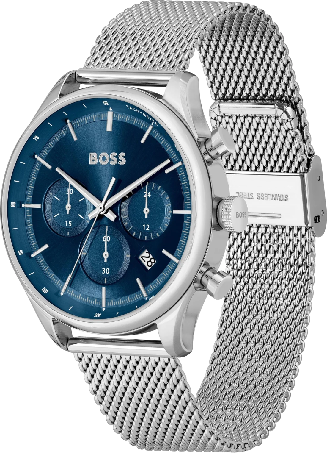 Montre Homme Hugo Boss Gregor 1514052 Cadran Bleu Bracelet Acier Inoxydable vue 2