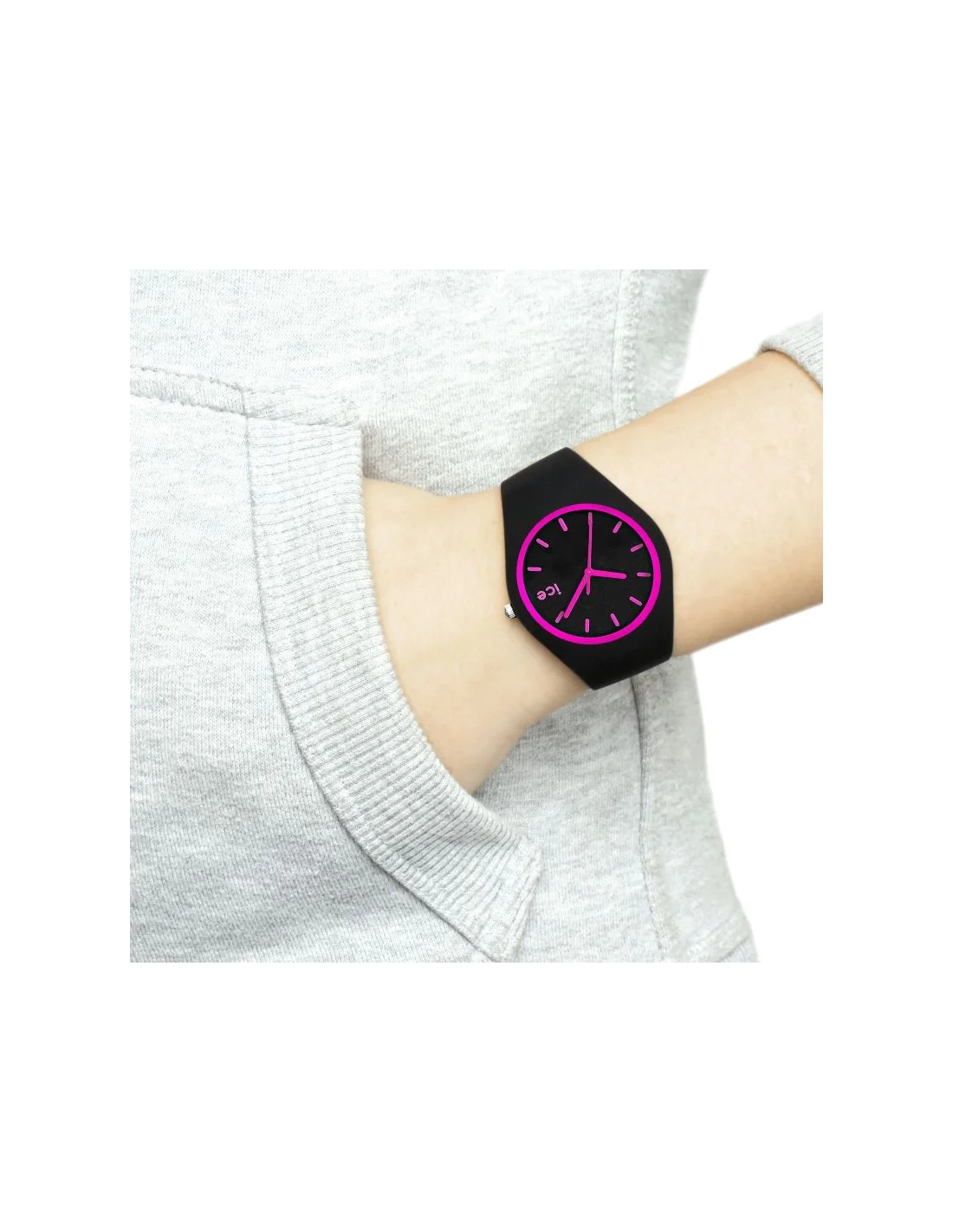 Montre Femme Ice-Watch Ice-Crazy en Silicone Noir - Réf. ICE.CY.PK.U.S.13 vue 2