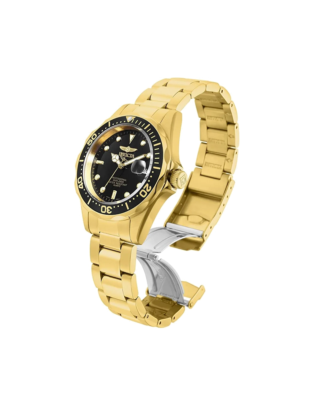 Montre homme Invicta Pro Diver en acier inoxydable doré vue 2