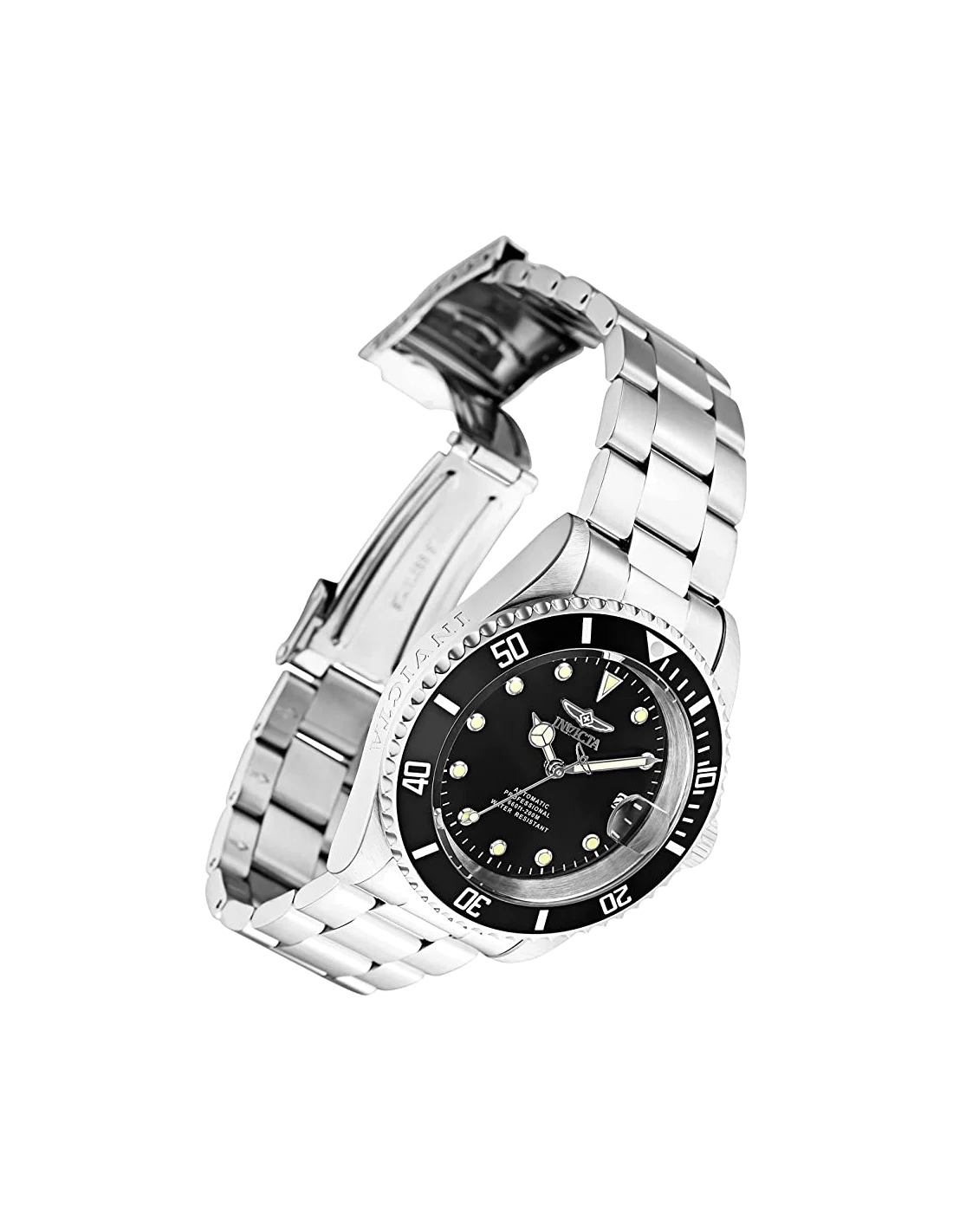 Montre homme Invicta Pro Diver Automatic en acier inoxydable argenté vue 2