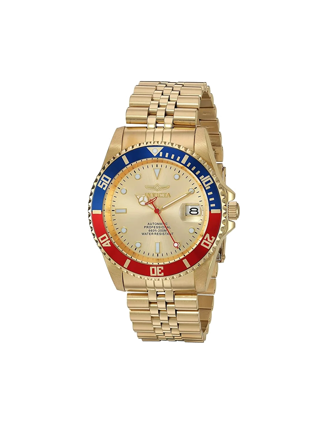 Montre homme Invicta Pro Diver Automatic en acier inoxydable doré