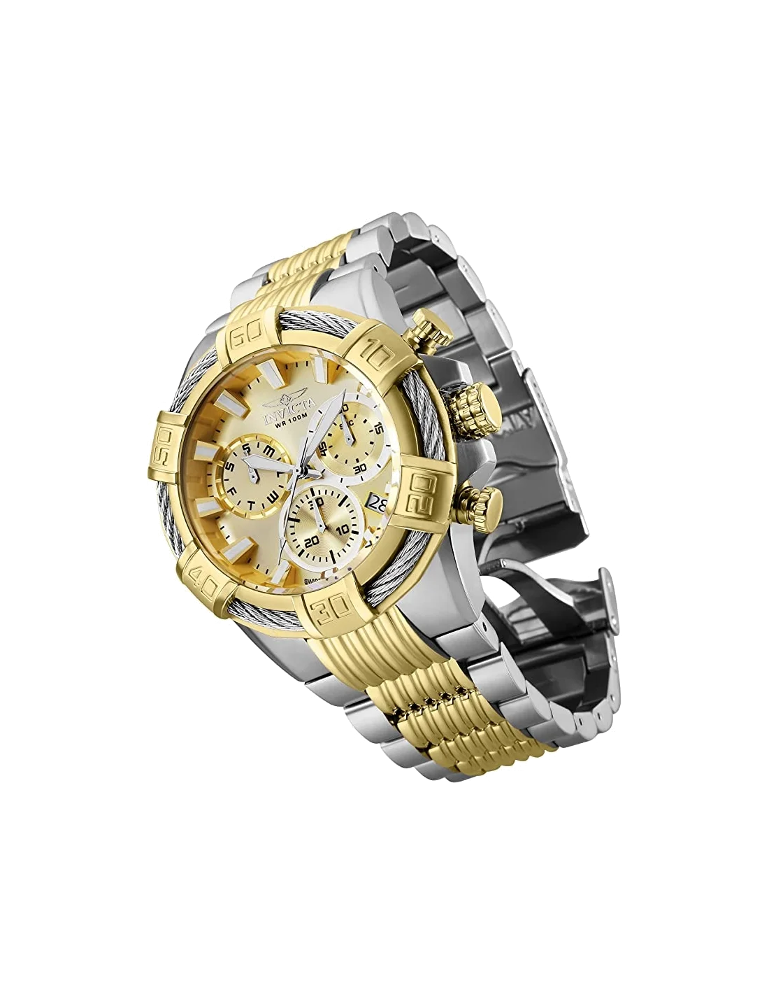 Montre homme Invicta Quartz Bolt en acier inoxydable bicolore vue 2
