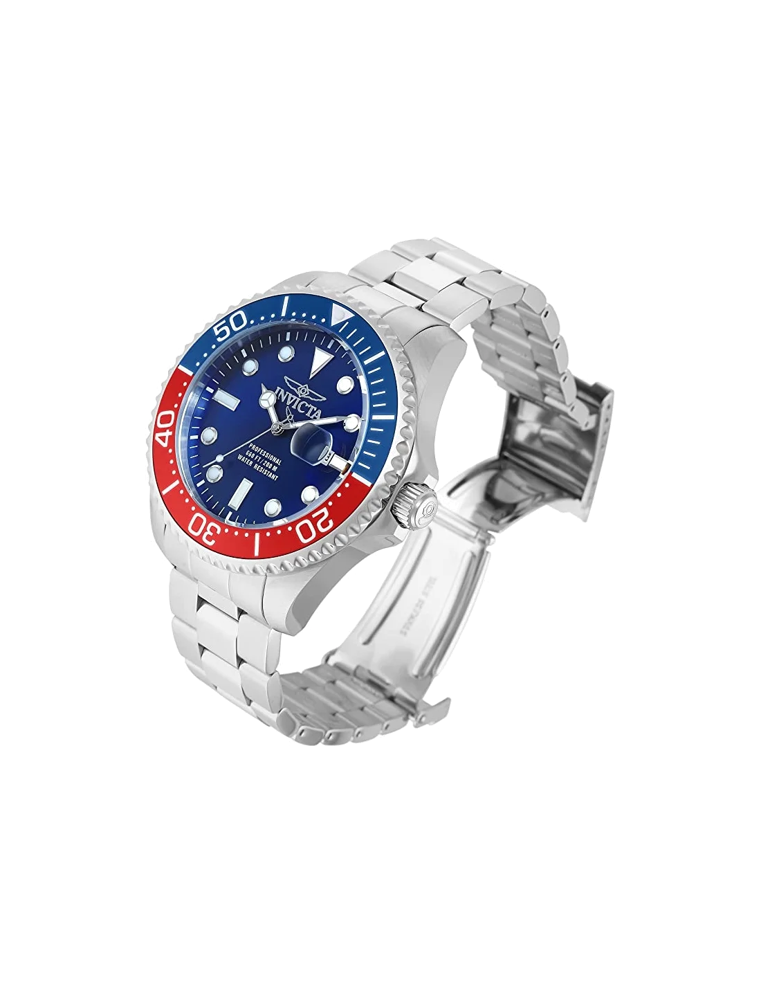 Invicta Quartz Pro Diver montre pour homme en acier inoxydable argenté vue 4