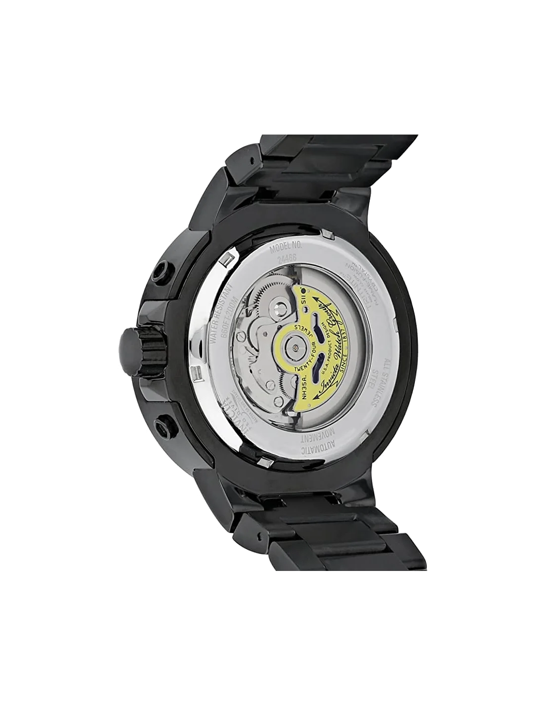 Montre homme Invicta Automatic Pro Diver en acier inoxydable noir vue 2