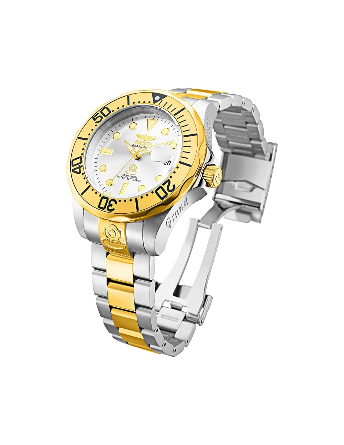 Montre homme Invicta Automatic Pro Diver en acier inoxydable bicolore vue 2