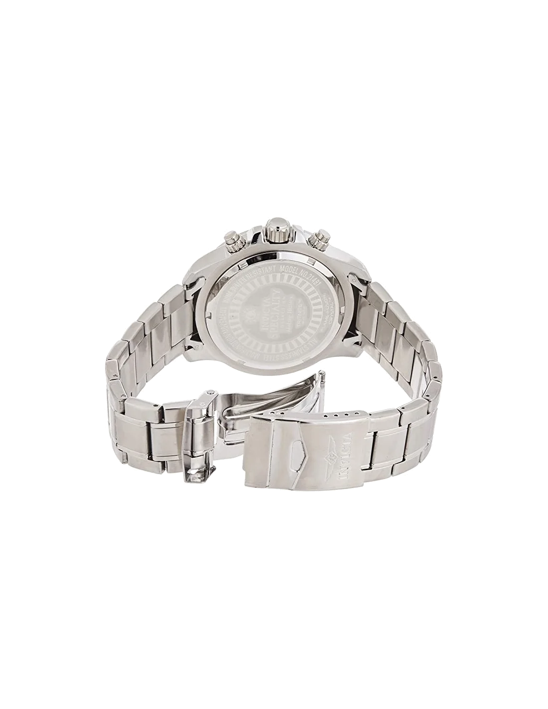 Montre homme Invicta Quartz Spécialité en acier inoxydable avec cadran noir vue 3