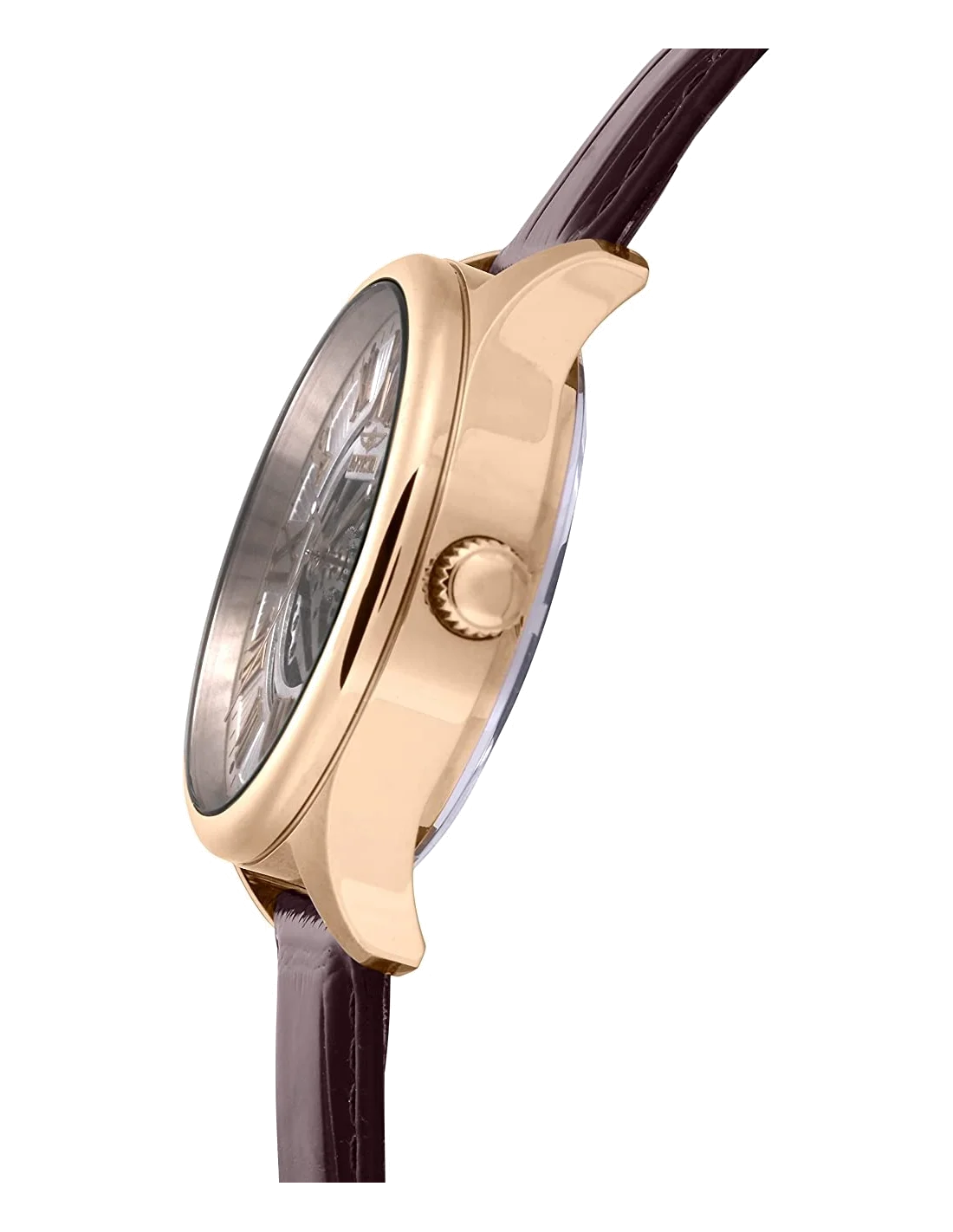 Montre homme Invicta Automatic Vintage bracelet en cuir marron vue 5