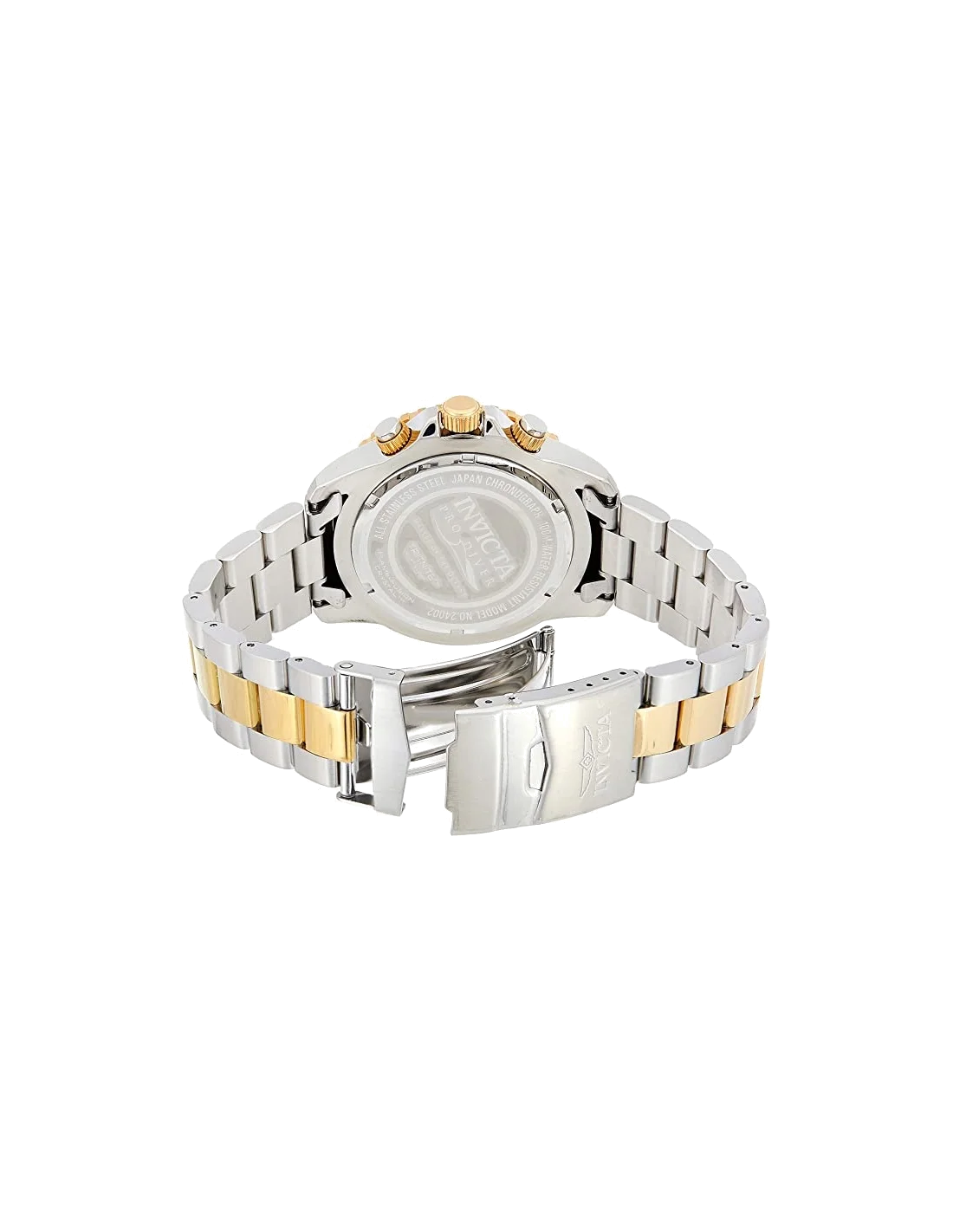 Montre homme Invicta Quartz Pro Diver chronographe en acier inoxydable bicolore vue 3