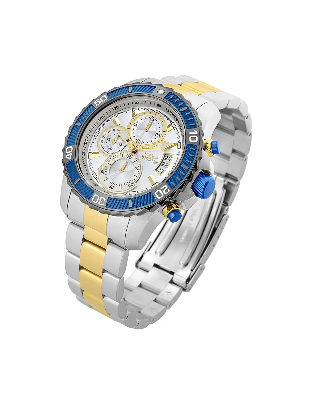 Montre homme Invicta Quartz Pro Diver en acier inoxydable bicolore vue 3