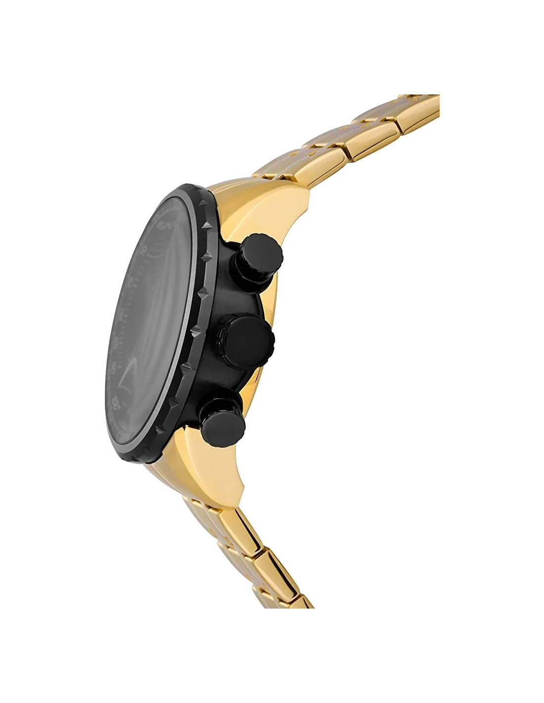 Montre homme Invicta Quartz Aviator avec boîtier en acier inoxydable doré vue 2