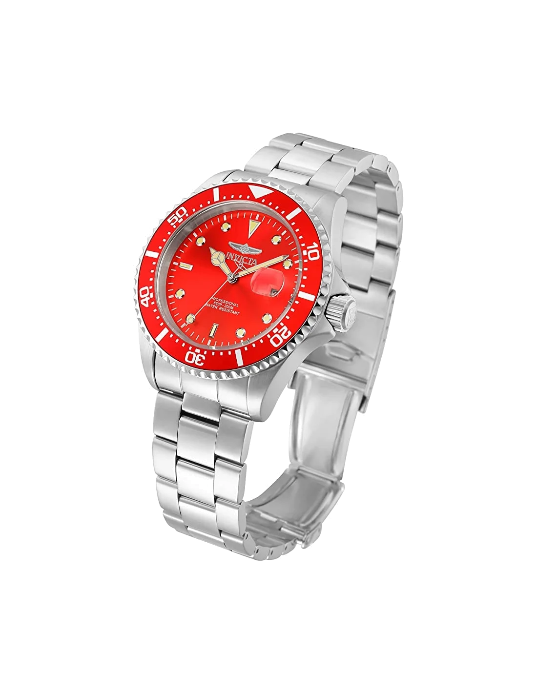 Montre homme Invicta Quartz Pro Diver cadran rouge vue 4