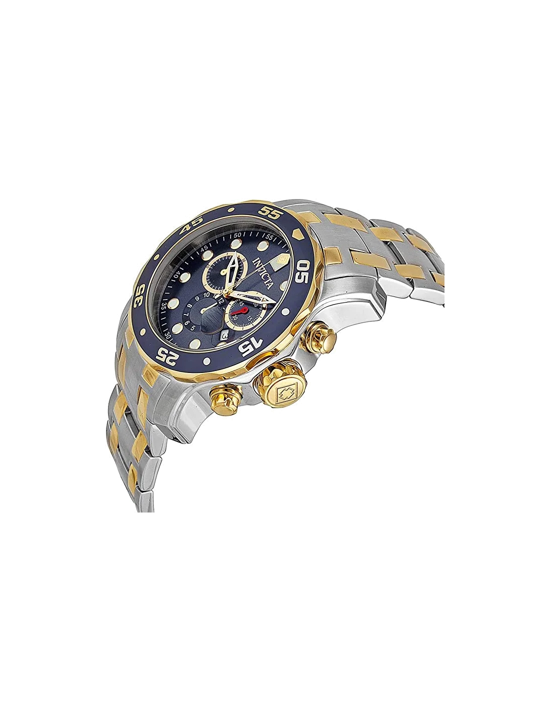 Montre homme Invicta Quartz Pro Diver chronographe cadran bleu vue 2