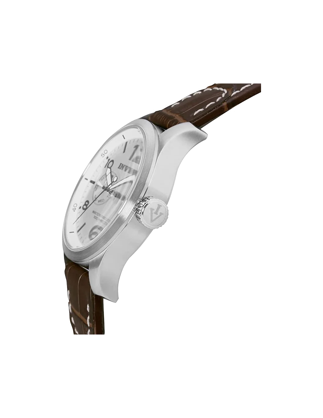 Montre homme Invicta Quartz I-Force avec bracelet en cuir marron vue 4