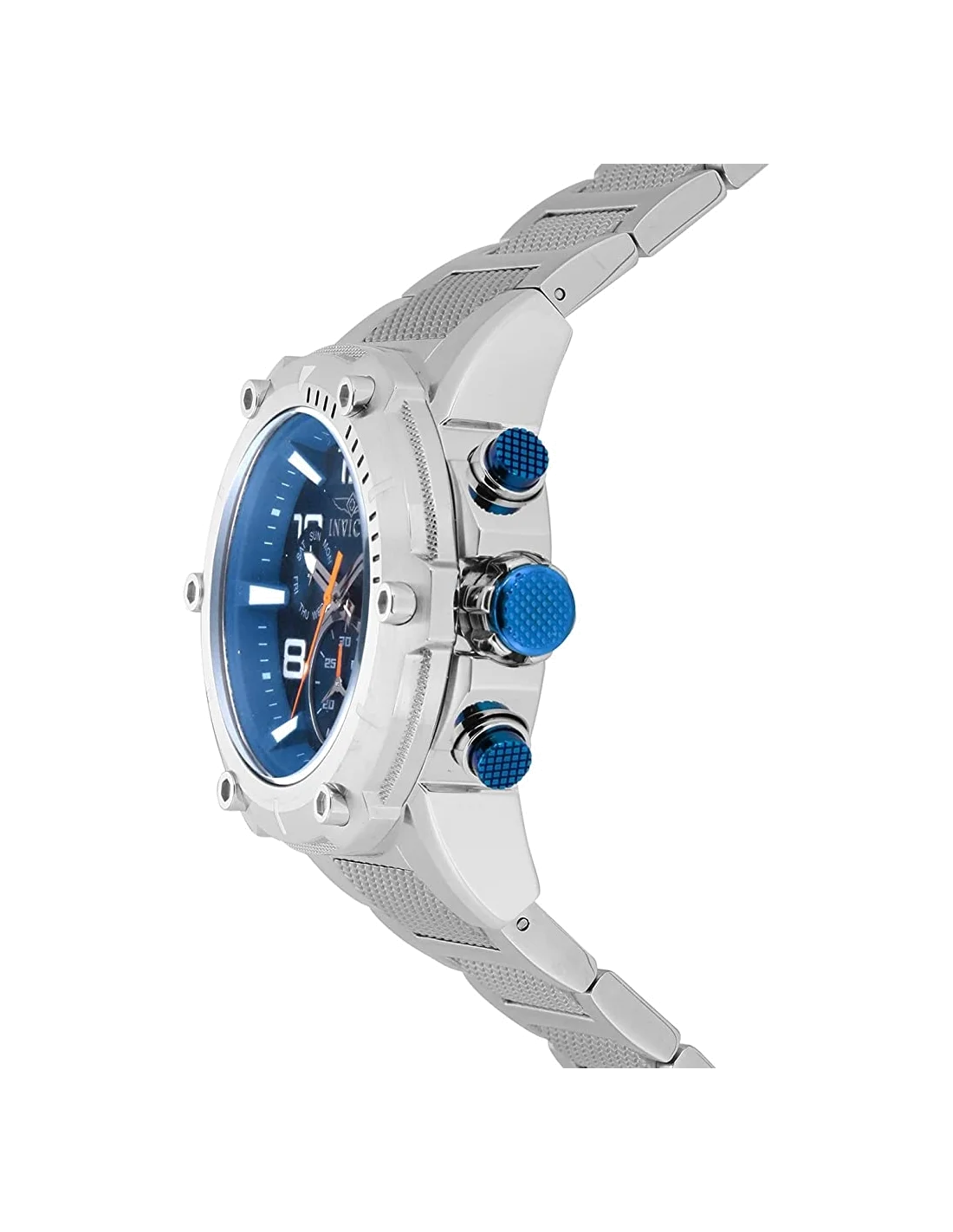 Montre homme Invicta Quartz Speedway cadran bleu vue 4