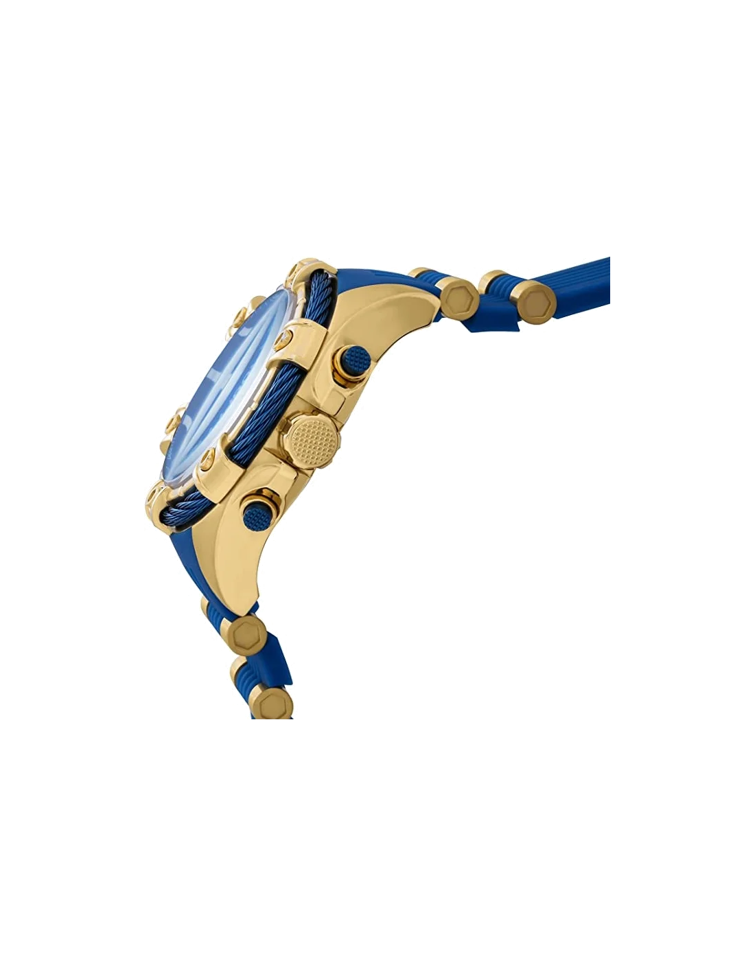 Montre homme Invicta Quartz Bolt avec bracelet en silicone bleu vue 3