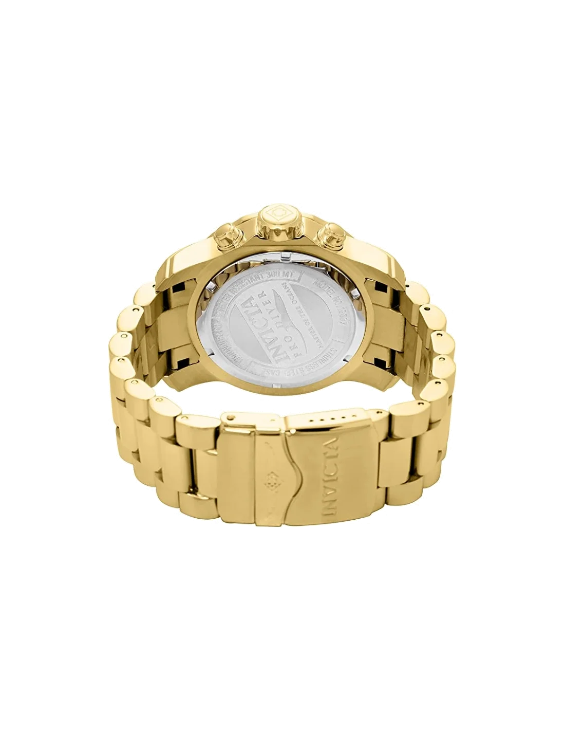 Montre homme Invicta Quartz Pro Diver en acier inoxydable à placage ionique en or 18 carats vue 3