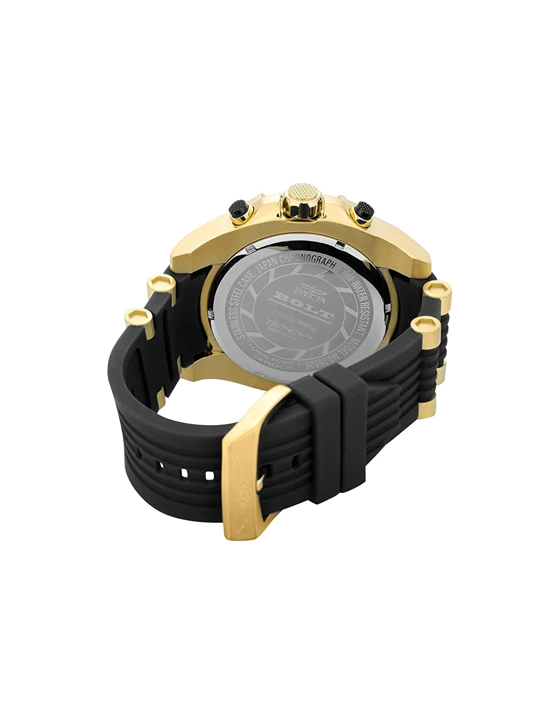 Montre homme Invicta Quartz Bolt avec bracelet en silicone noir vue 3