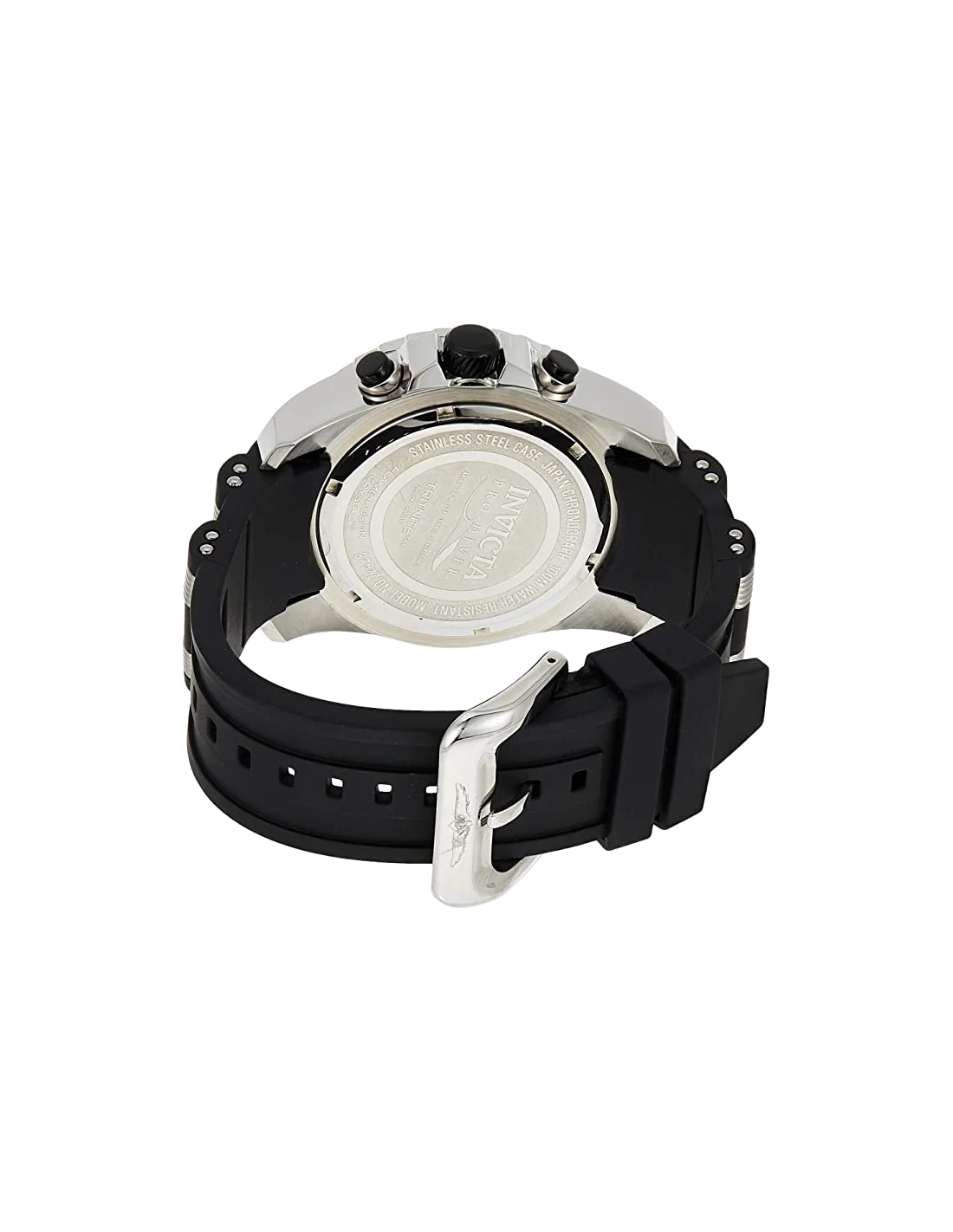 Montre homme Invicta Quartz Pro Diver avec bracelet en silicone noir et acier inoxydable vue 3