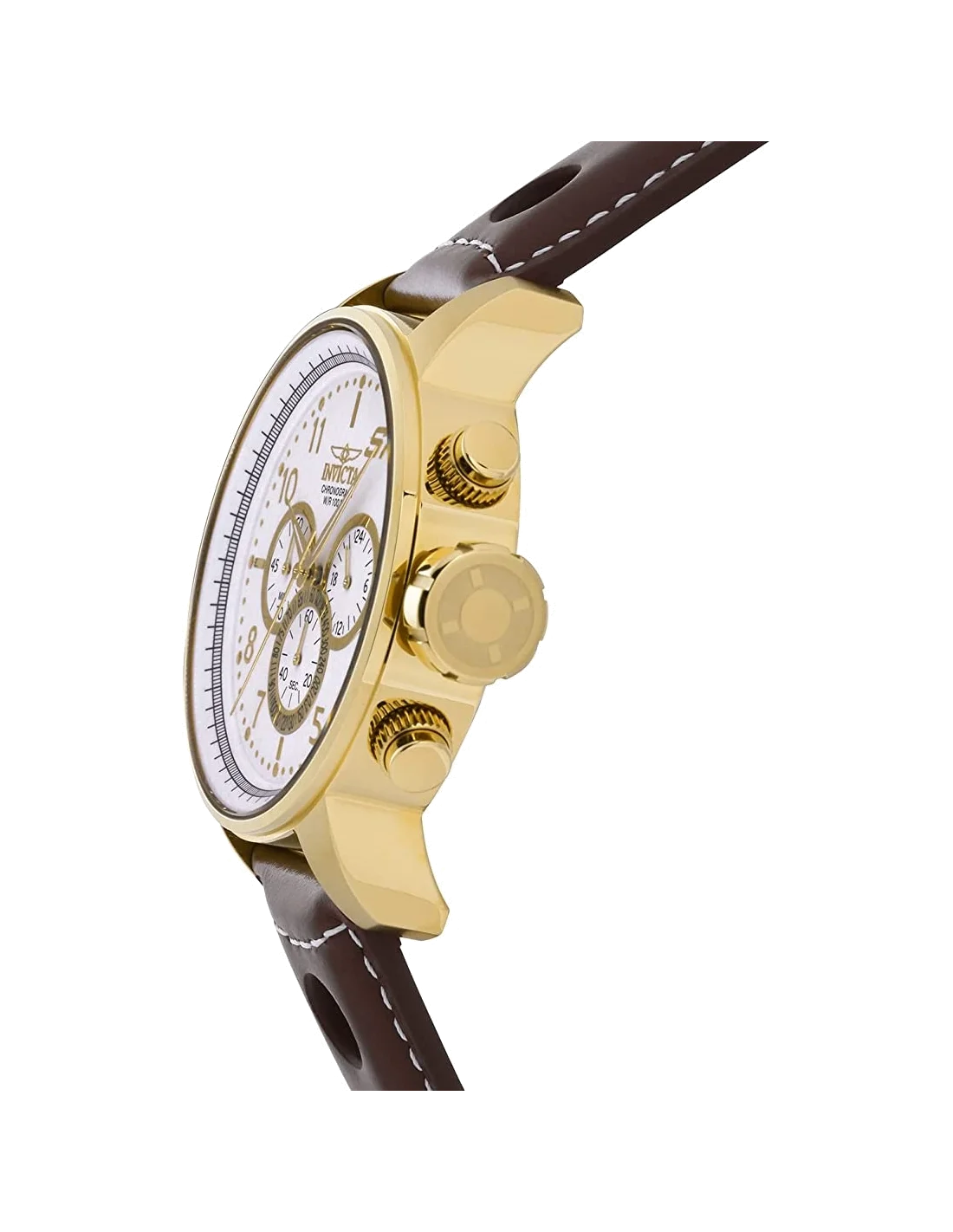 Montre homme Invicta Quartz S1 Rally avec bracelet en cuir marron vue 4