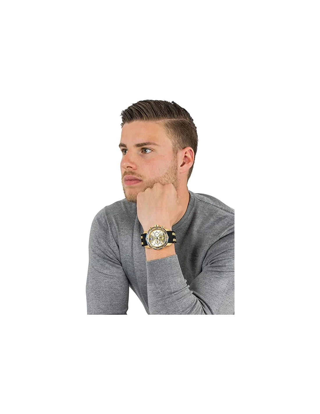 Montre homme Invicta Quartz Pro Diver avec bracelet en polyuréthane noir vue 4