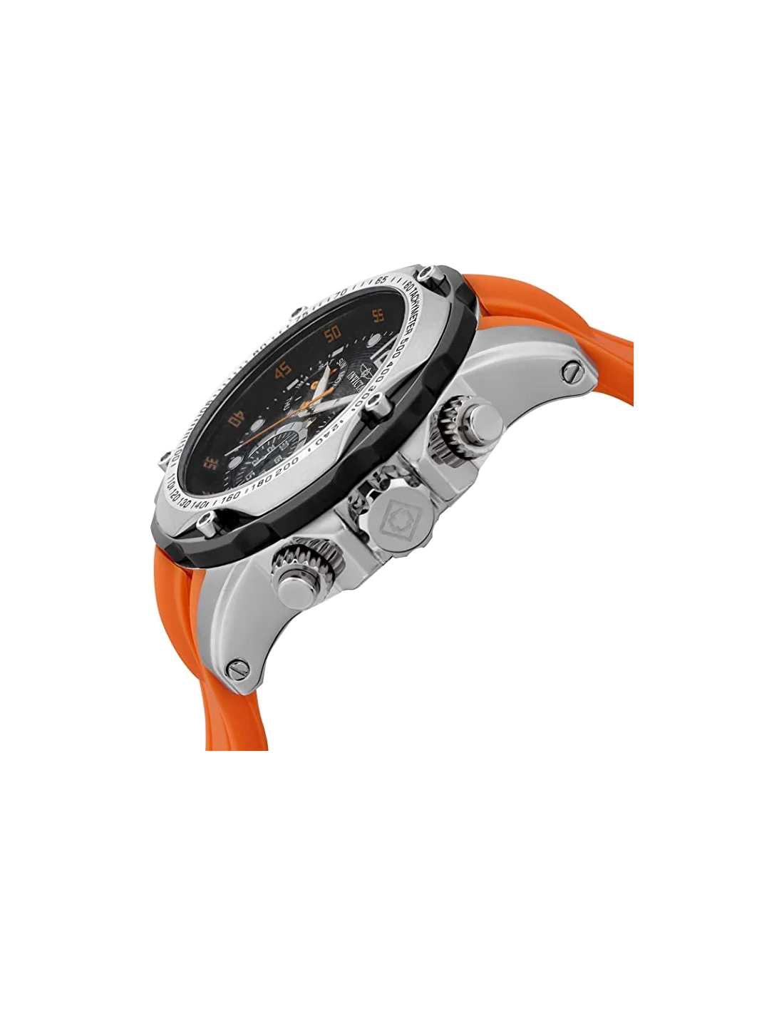 Montre homme Invicta Quartz Speedway bracelet en polyuréthane orange vue 2