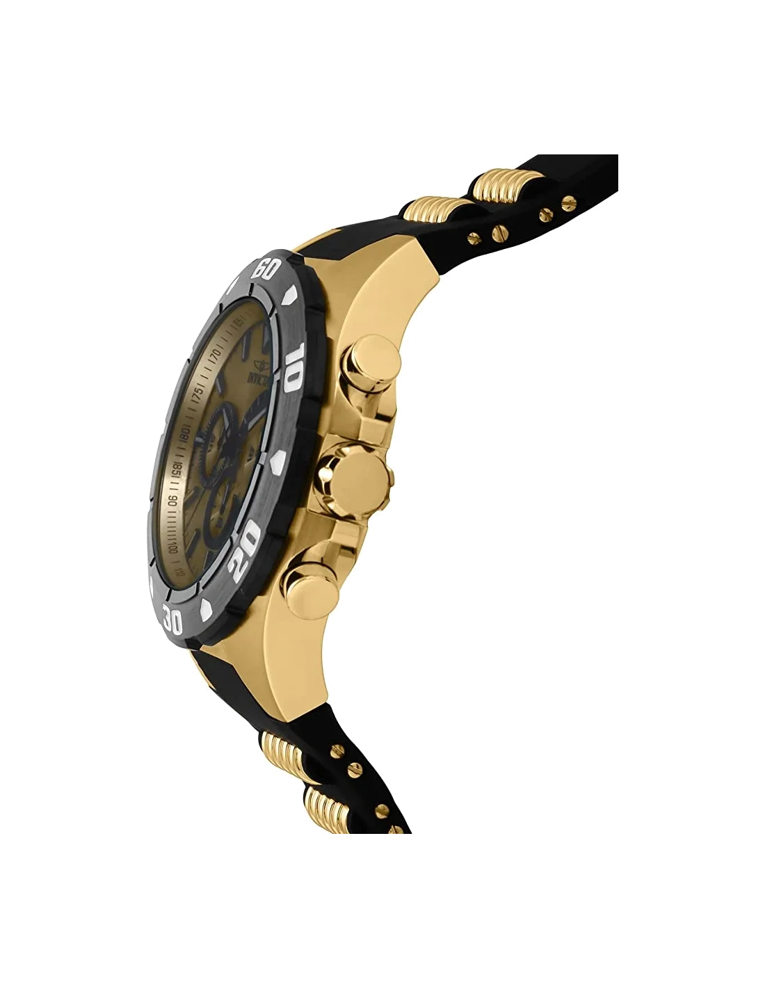 Montre homme Invicta Quartz Pro Diver chronographe bracelet en polyuréthane vue 3