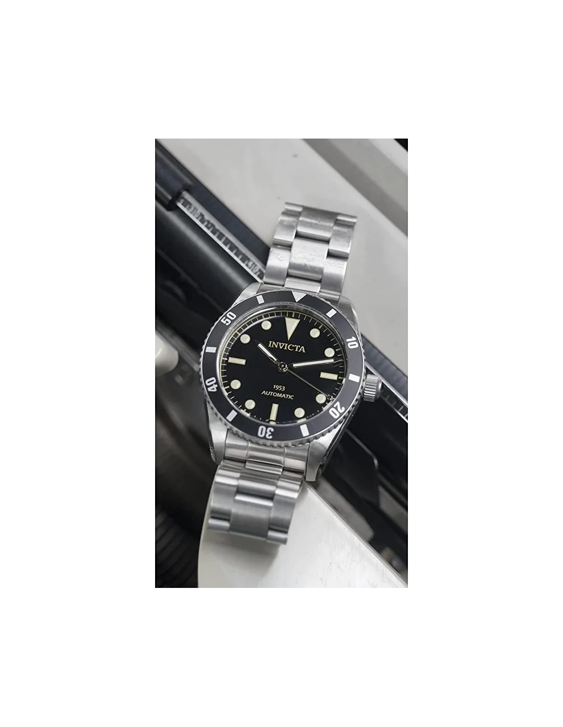 Montre homme Invicta Automatic Pro Diver à cadran noir vue 2