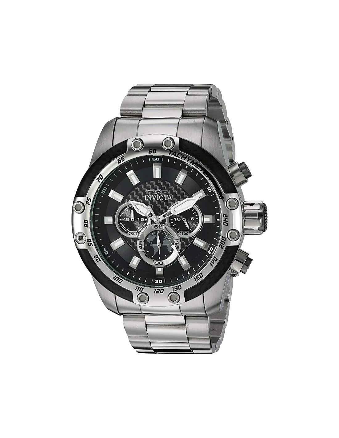 Montre homme Invicta Quartz Speedway chronographe avec bracelet en acier inoxydable