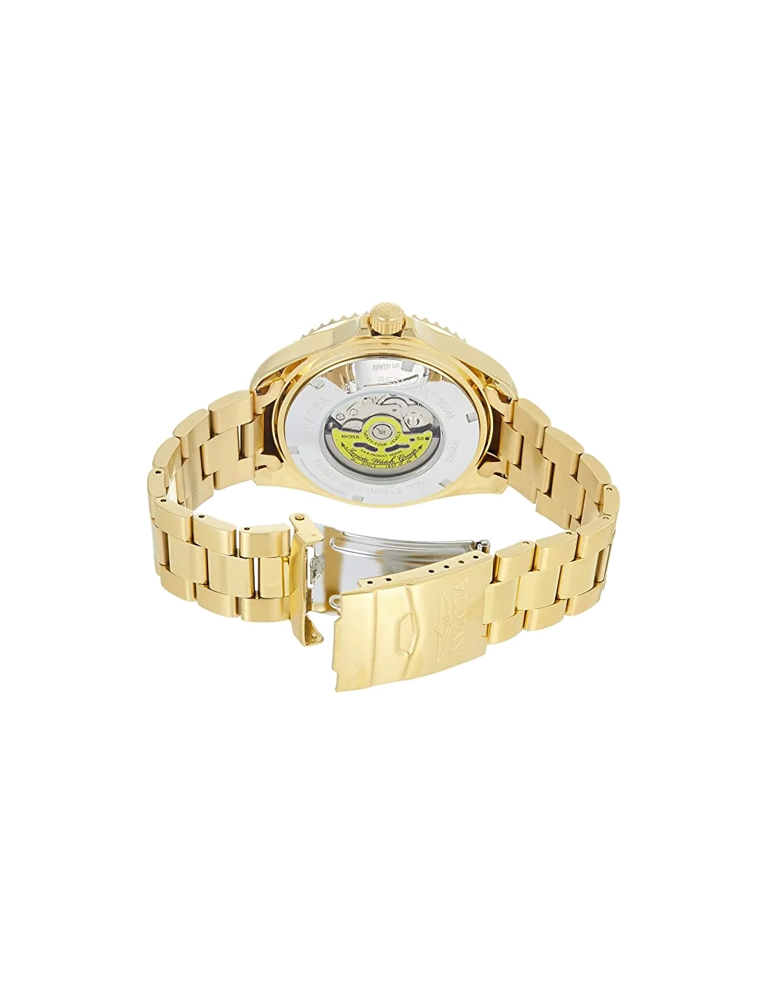 Montre homme Invicta Automatic Pro Diver en acier inoxydable doré vue 2