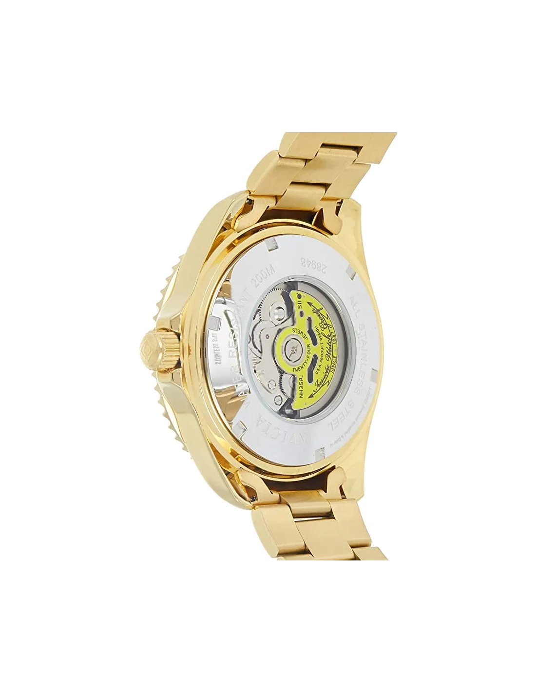 Montre homme Invicta Automatic Pro Diver en acier inoxydable doré vue 3