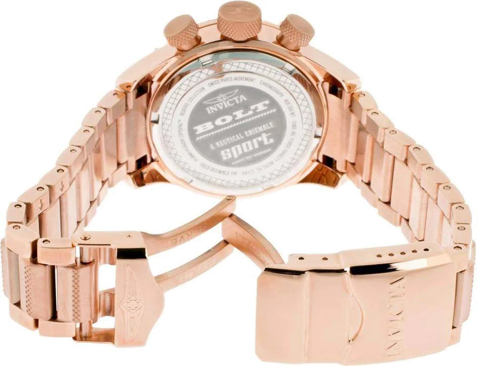 Montre Femme Invicta Bolt Reserve 12460 en acier doré rose vue 2