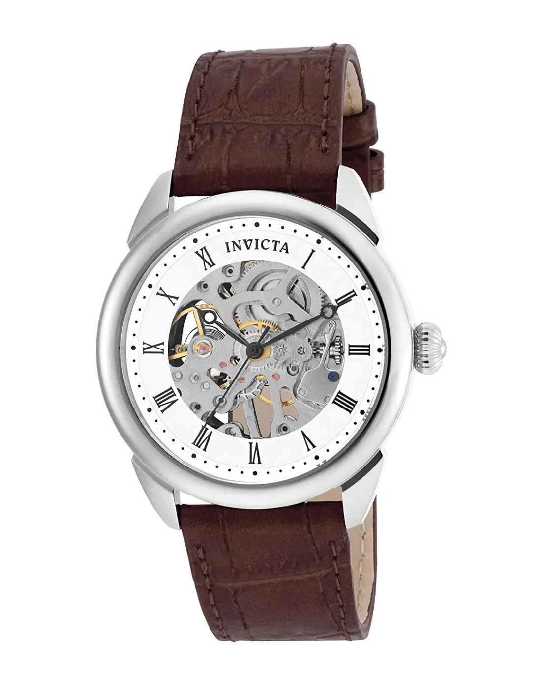 Montre Homme Invicta Specialty 17185 style squelette bracelet brun vue 2