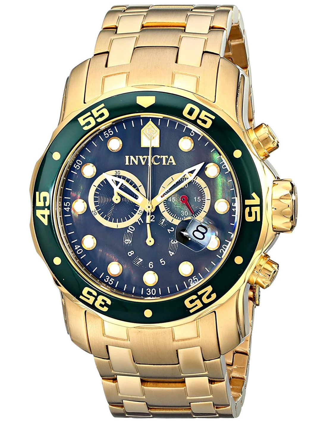 Montre Homme Invicta Pro Diver 80074 Lunette verte et cadran noir