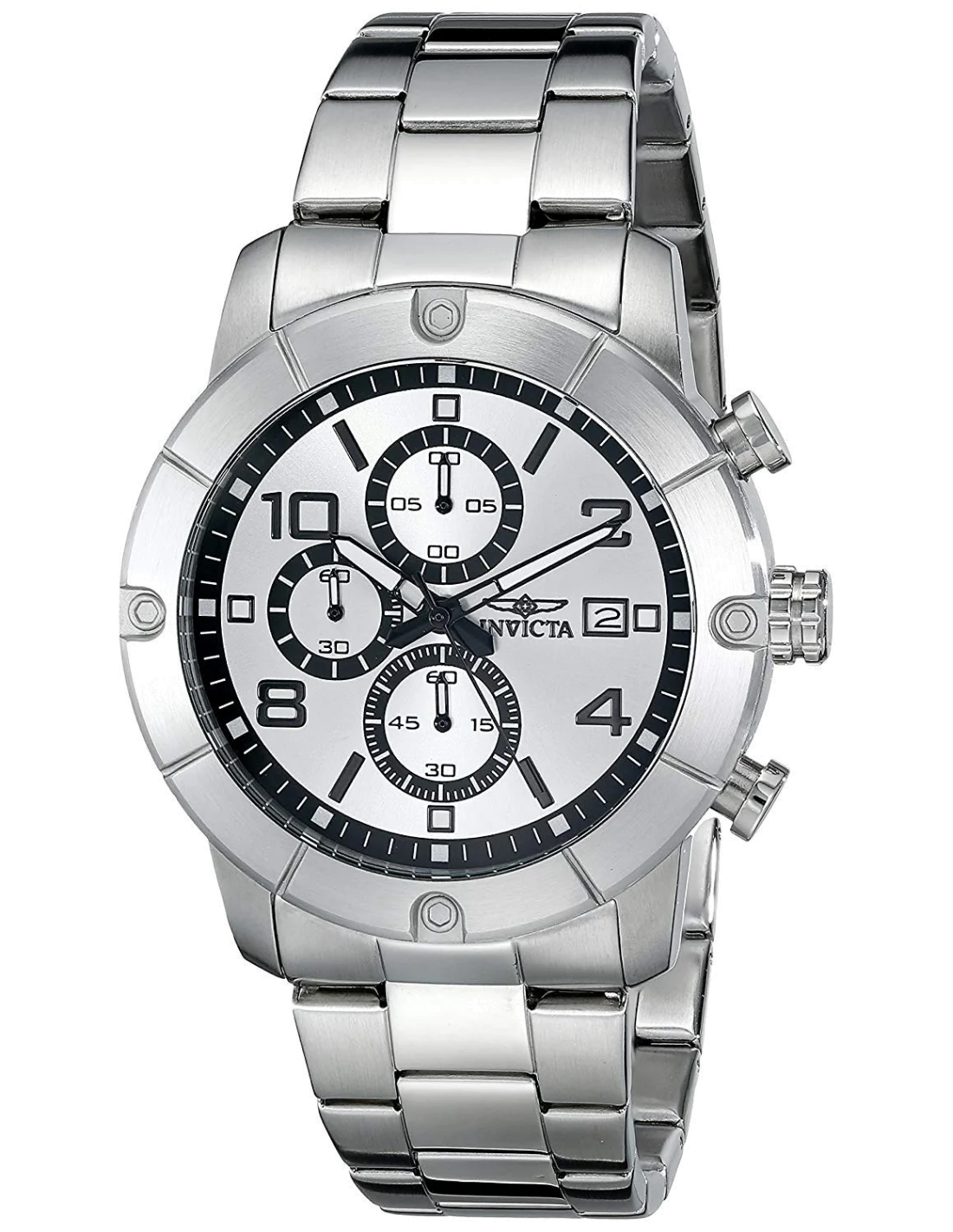 Montre Homme Invicta Specialty 17764 Bracelet Argenté En Acier Inoxydable