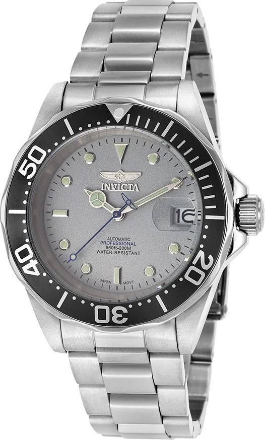 Montre Homme Invicta Pro Diver 9610 Bracelet Argenté En Acier Inoxydable