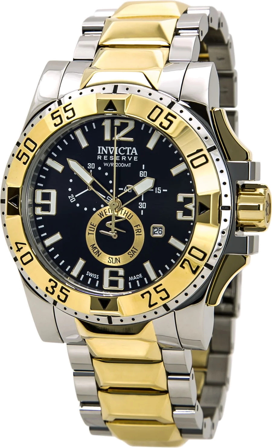 Montre Homme Invicta Excursion 15332 Bracelet bicolore en acier inoxydable