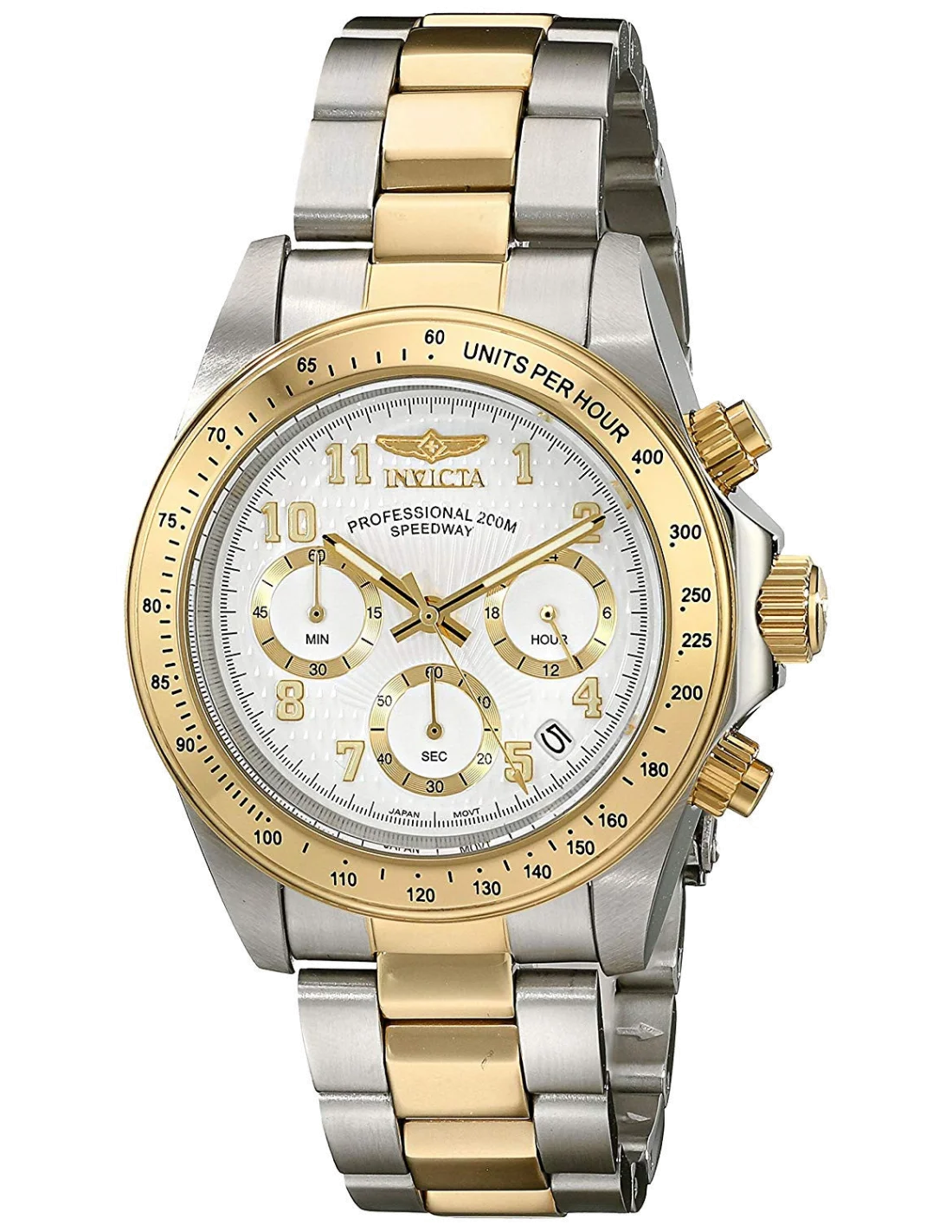 Montre Homme Invicta Speedway 17026 Bracelet Bicolore En Acier Inoxydable