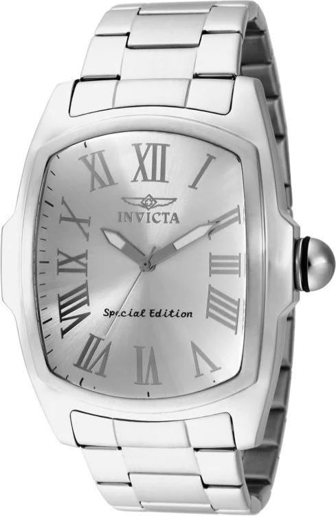 Montre Homme Invicta Lupah 15187 Boîtier rectangulaire argenté