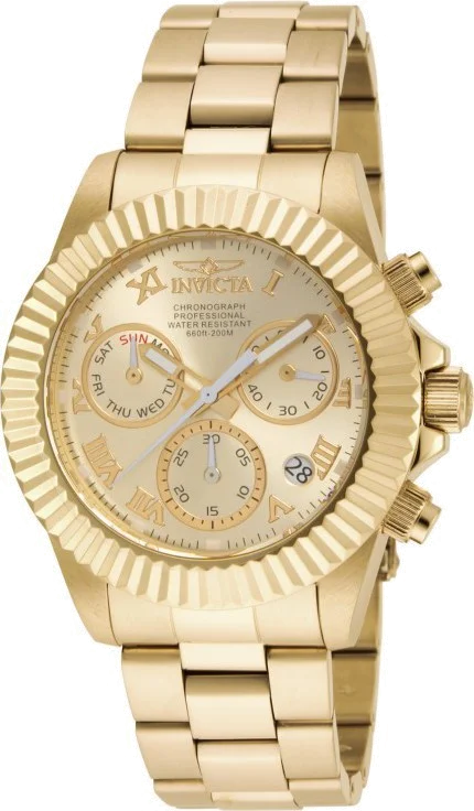 Montre Homme Invicta Pro Diver 16346 modèle doré jaune