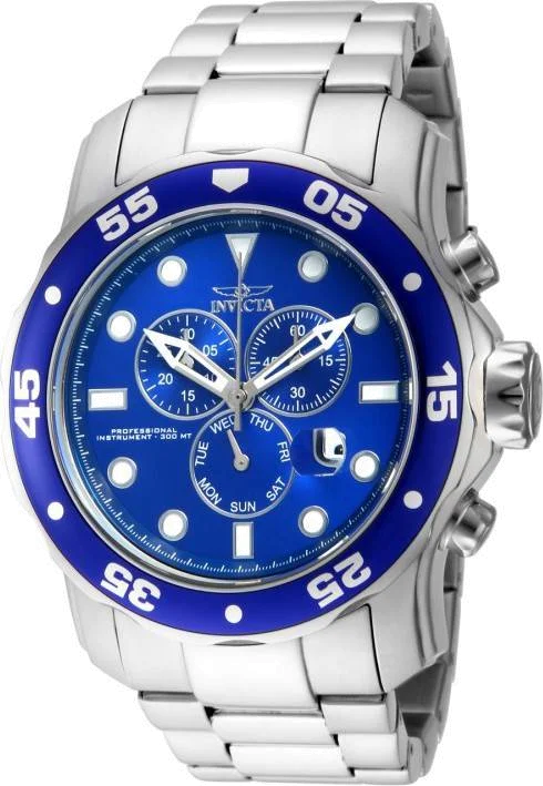 Montre Homme Invicta Pro Diver 15082 Bracelet Argenté En Acier Inoxydable