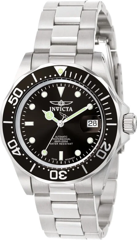 Montre Homme Invicta Pro Diver 9307 Bracelet et boîtier en acier argenté