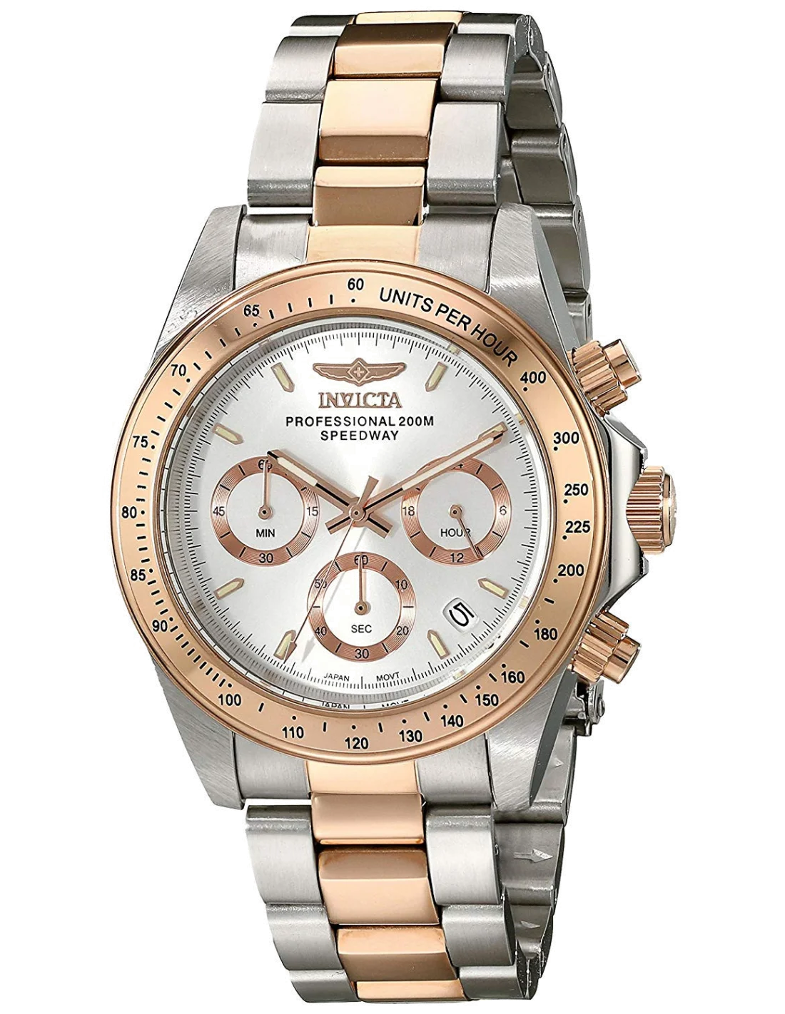 Montre Homme Invicta Speedway 17030 Bracelet Bicolore En Acier Inoxydable