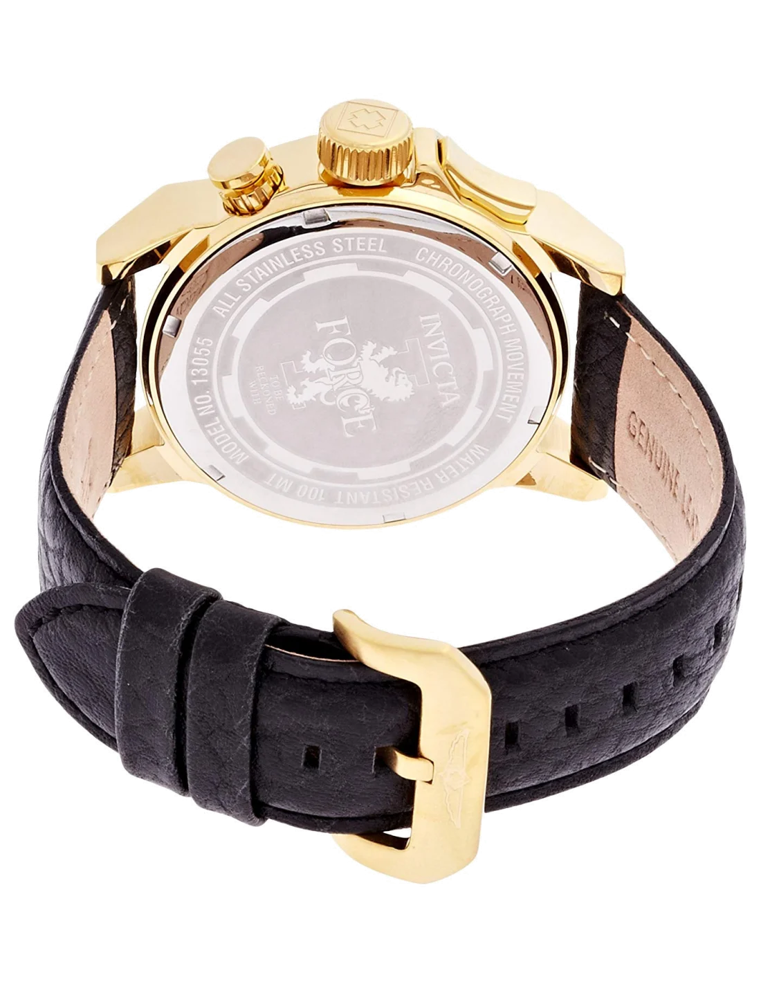 Montre Homme Invicta I-Force 13055 Bracelet En Cuir Noir vue 2