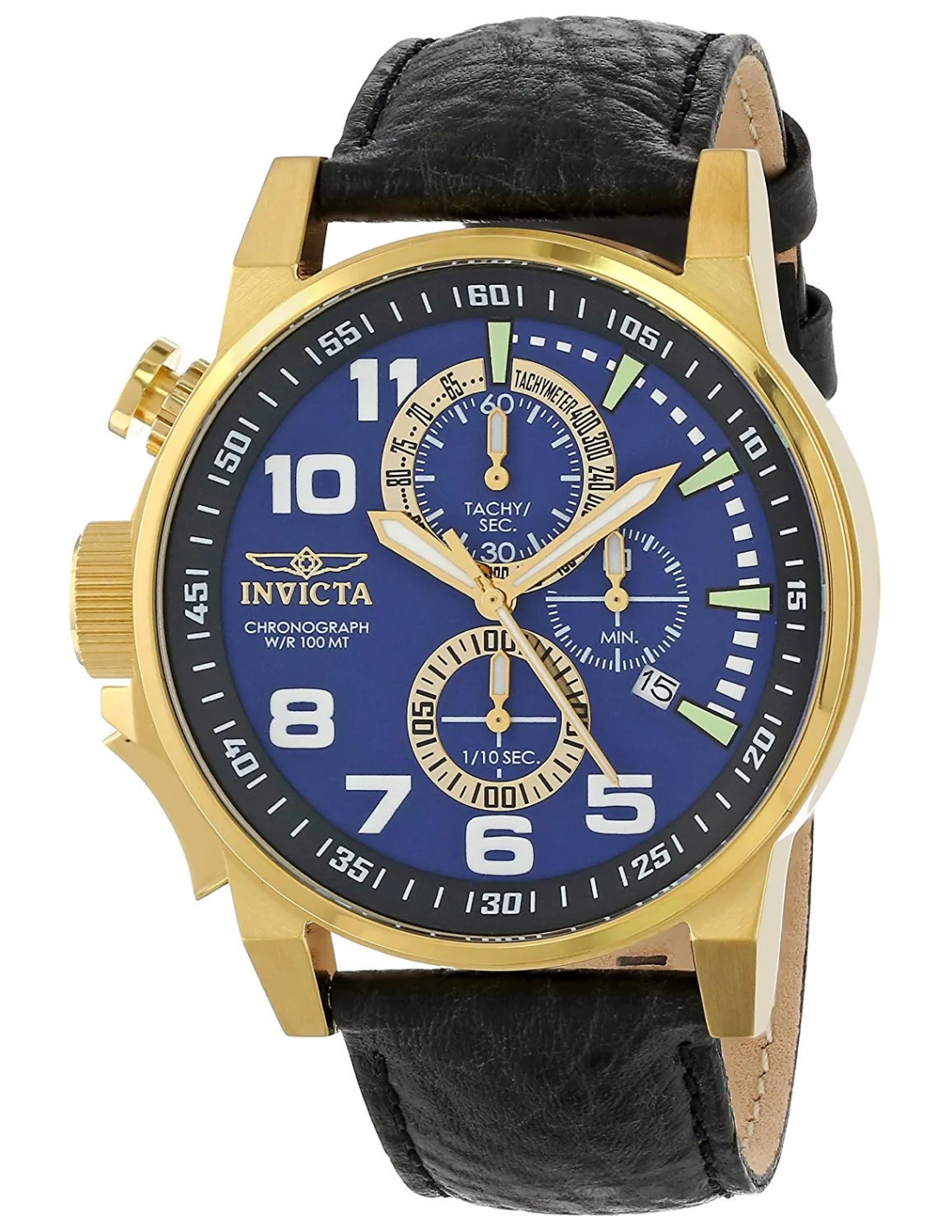 Montre Homme Invicta I-Force 13055 Bracelet En Cuir Noir vue 3
