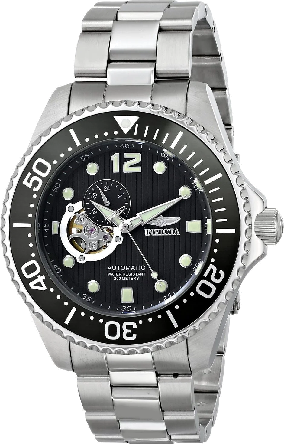 Montre Homme Invicta Pro Diver 15390 Bracelet acier et mouvement automatique