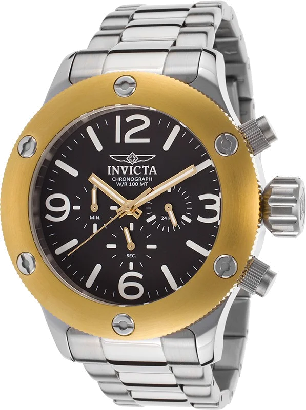 Montre Homme Invicta Russian Diver 18584 Lunette dorée ornée de clous