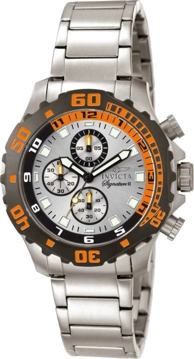 Montre Homme Invicta Signature 7334 Lunette crantée graduation orange