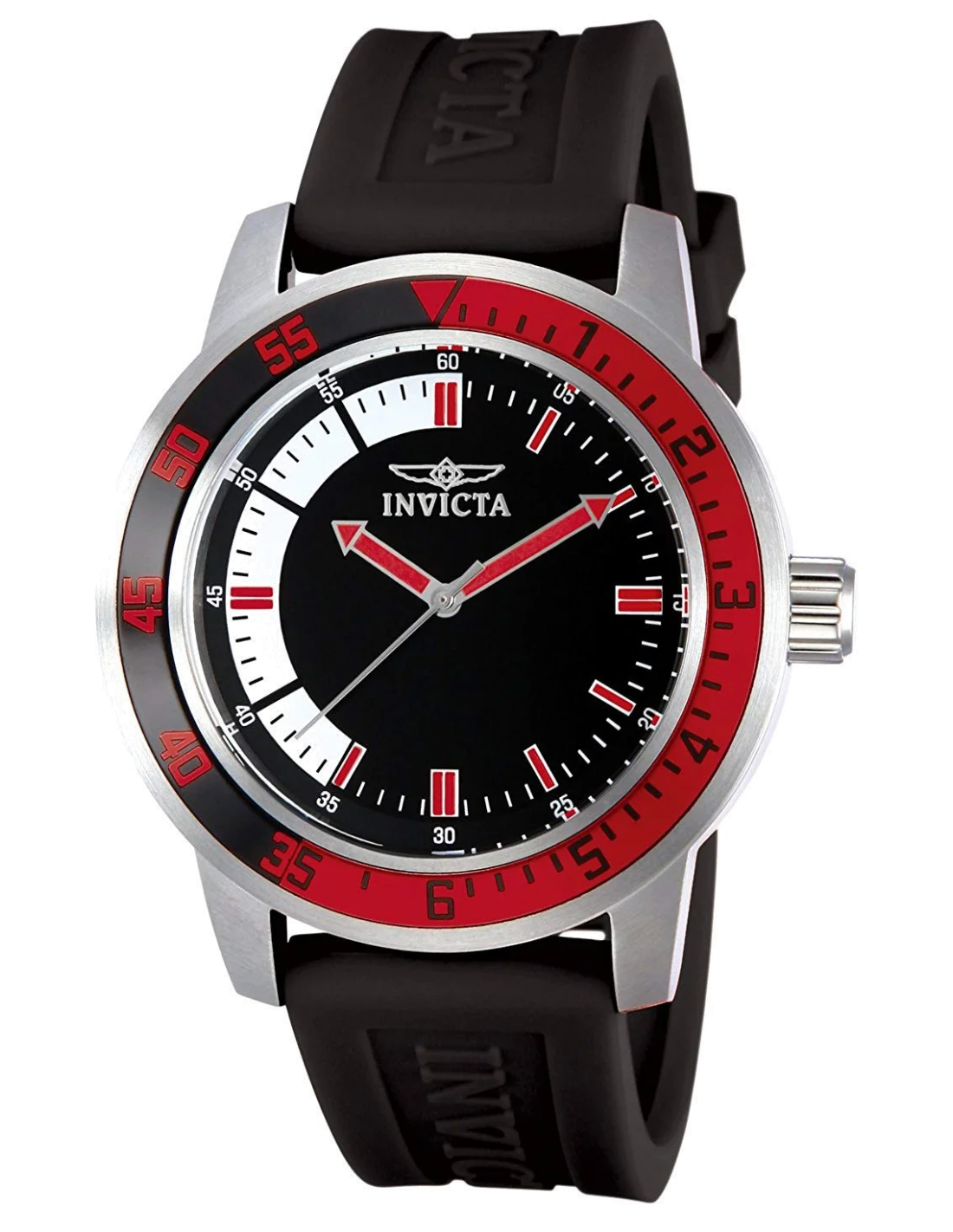 Montre Homme Invicta Specialty 12845 Bracelet noir en polyuréthane vue 3