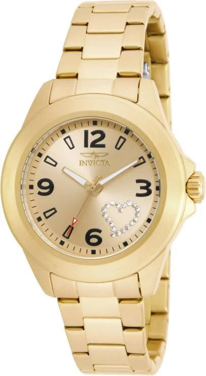 Montre Femme Invicta Angel 17933 Motif coeur strassé