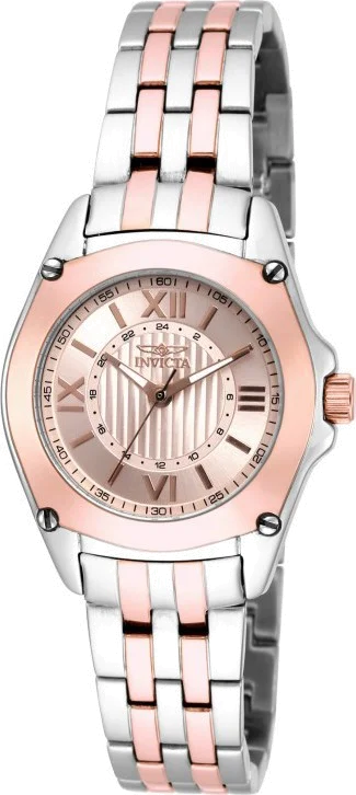 Montre Femme Invicta Angel 18747 Bracelet doré rose et argenté